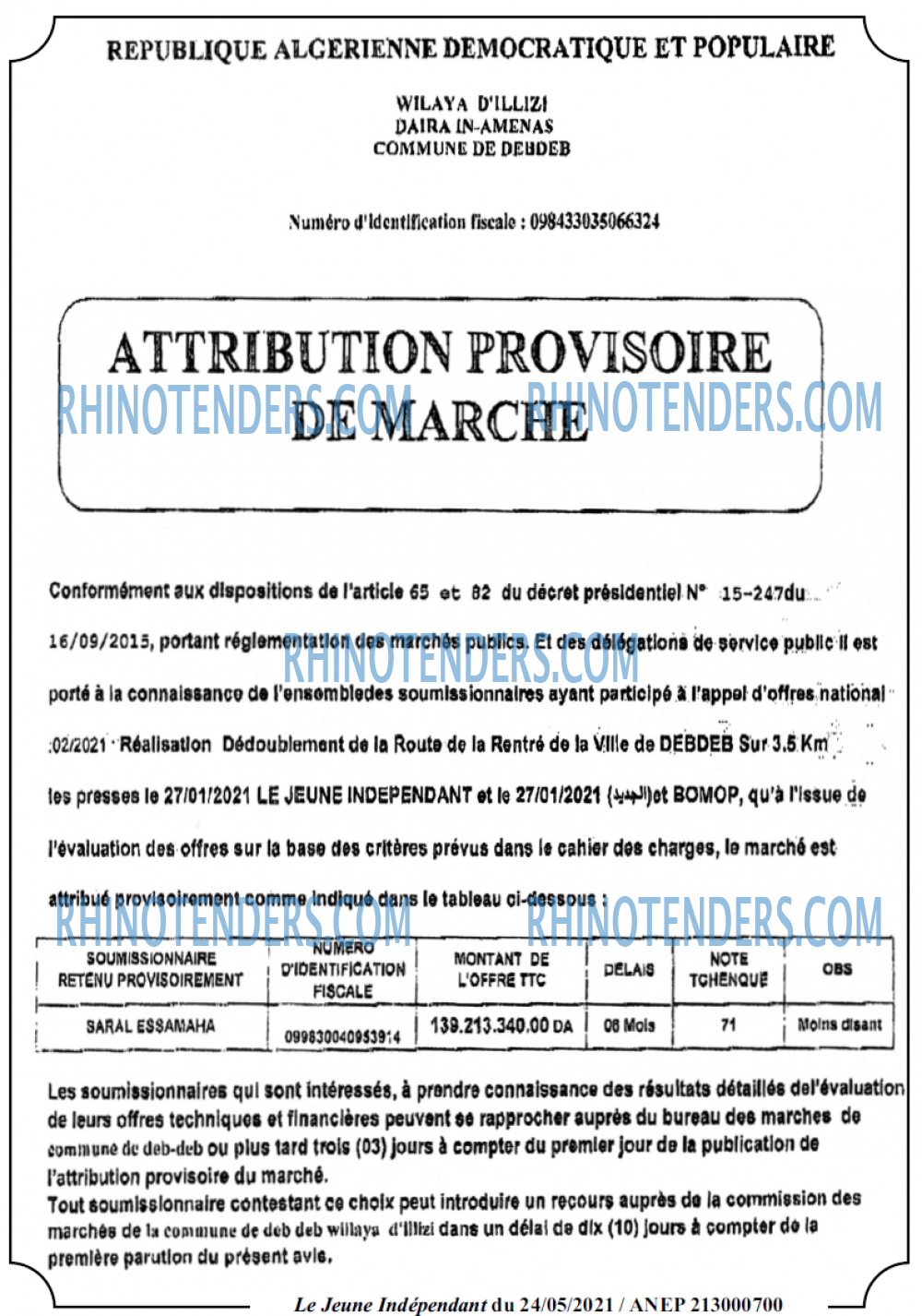 Jeune Independant