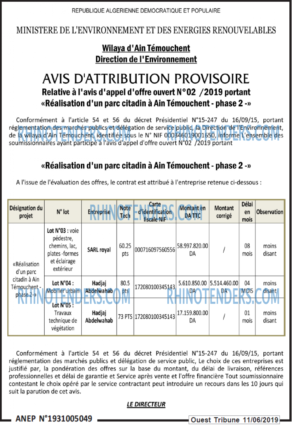 ouest TRIBUNE