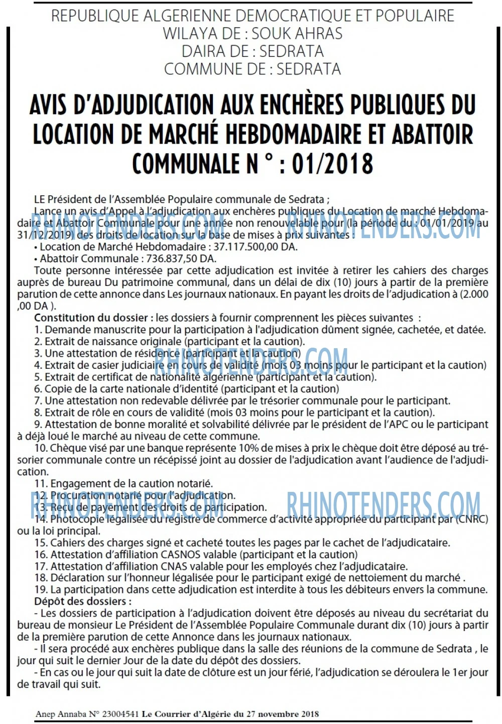 Le Courrier d'Algerie