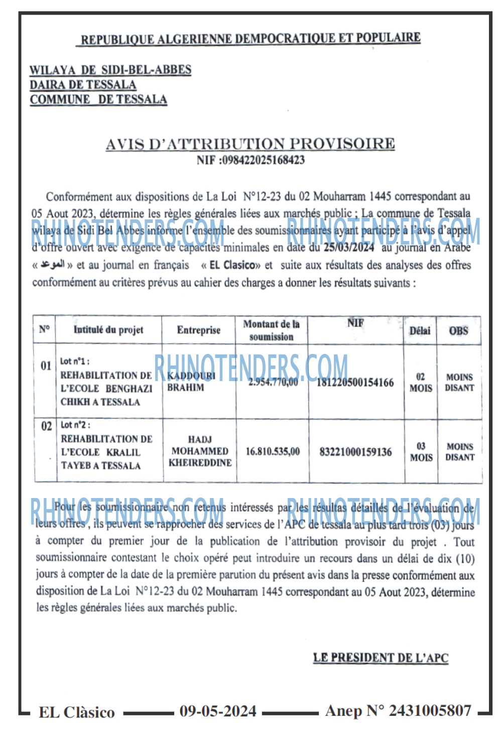 Le Courrier d'Algerie