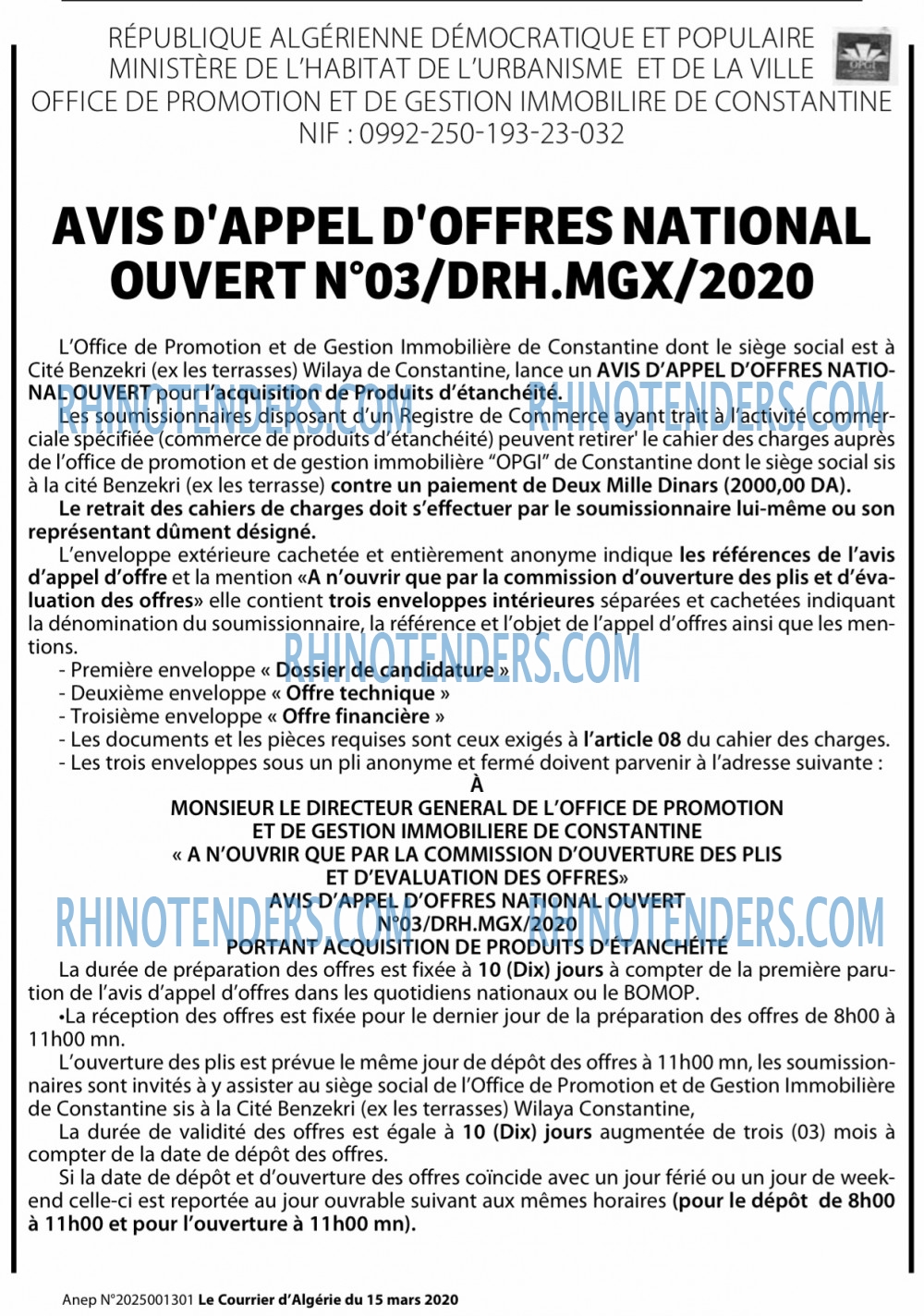Le Courrier d'Algerie