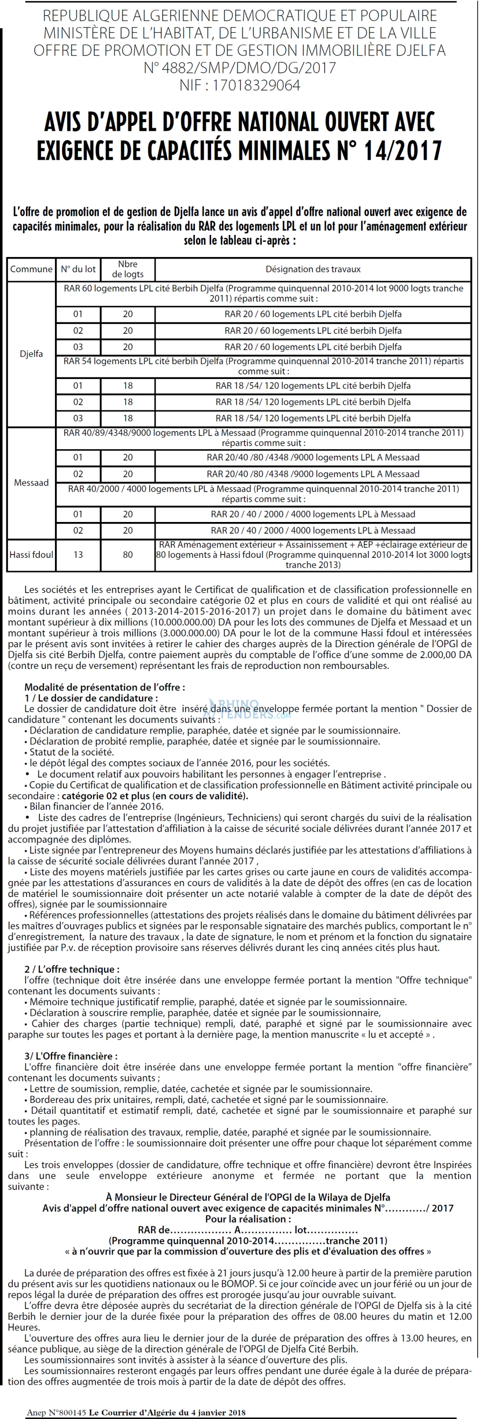 Le Courrier d'Algerie