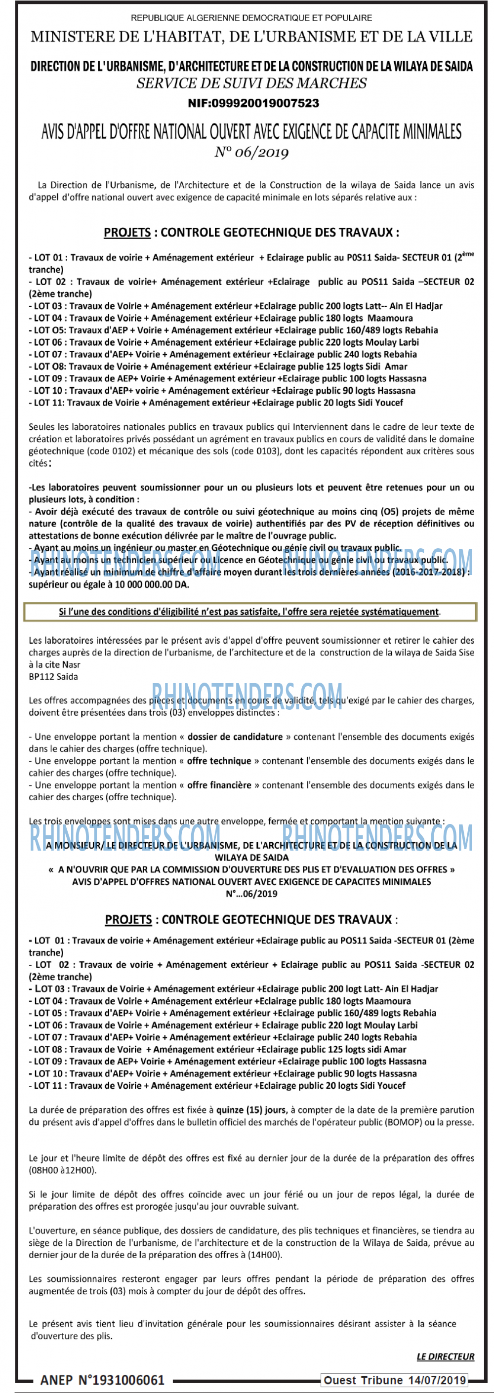 ouest TRIBUNE