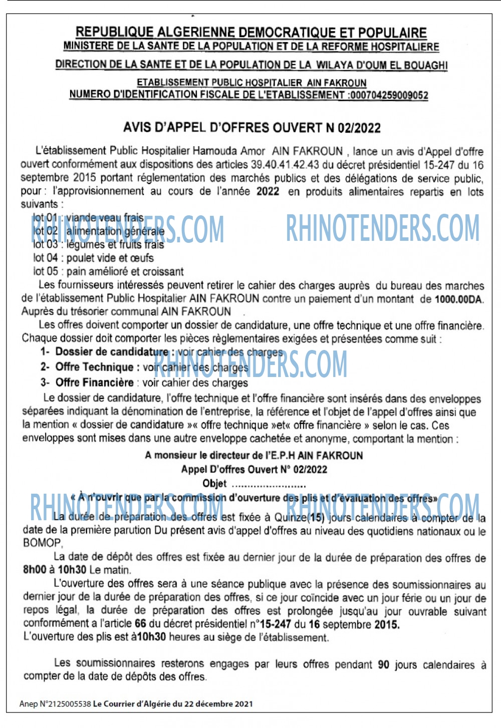 Le Courrier d'Algerie
