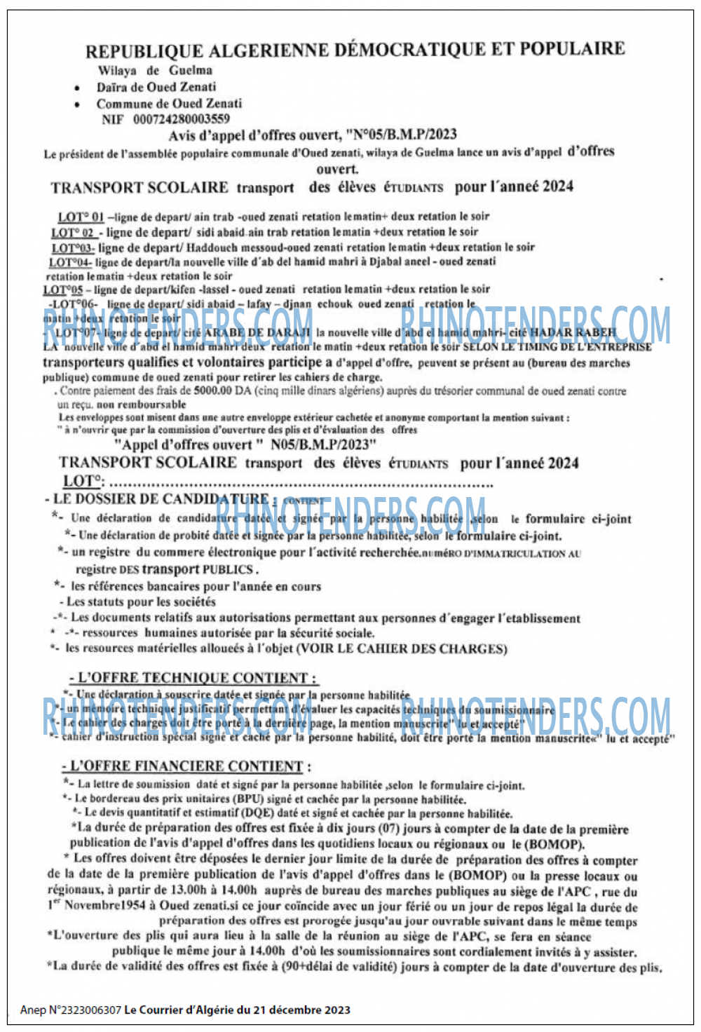 Le Courrier d'Algerie