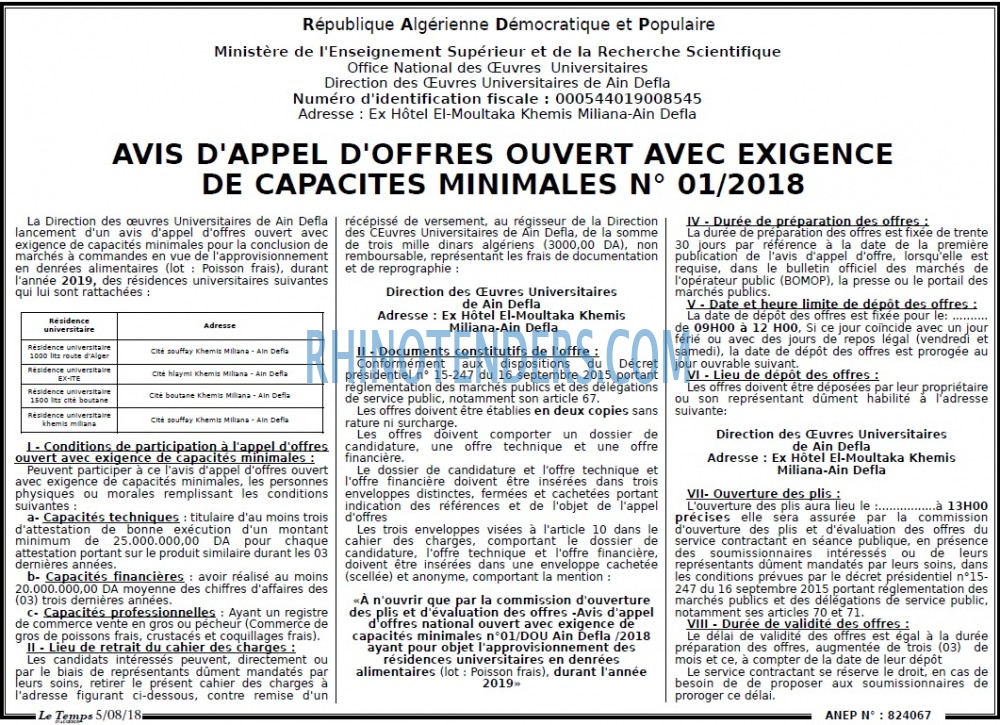 LE TEMPS D'ALGERIE