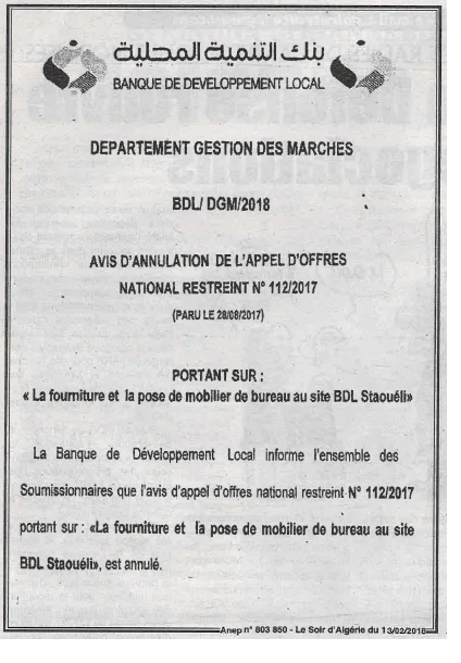 LE SOIR D'ALGERIE