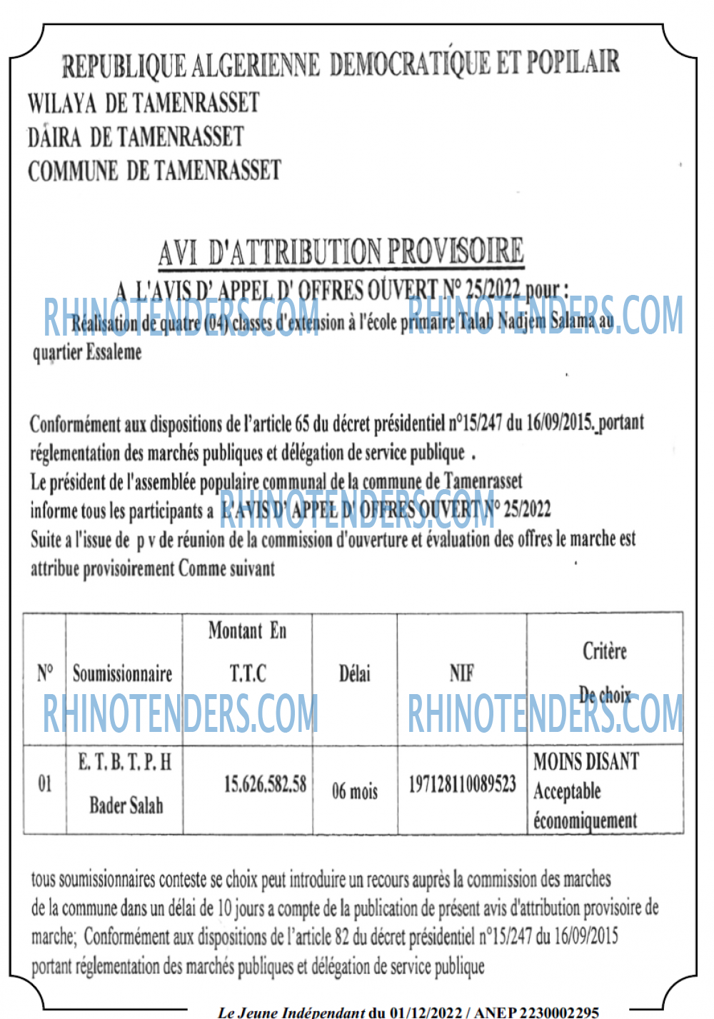 Jeune Independant