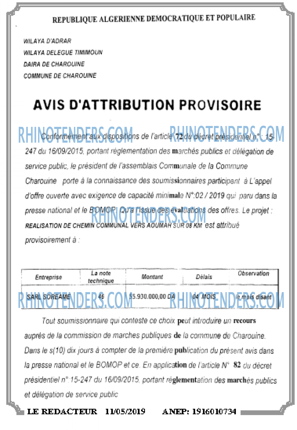 LE REDACTEUR