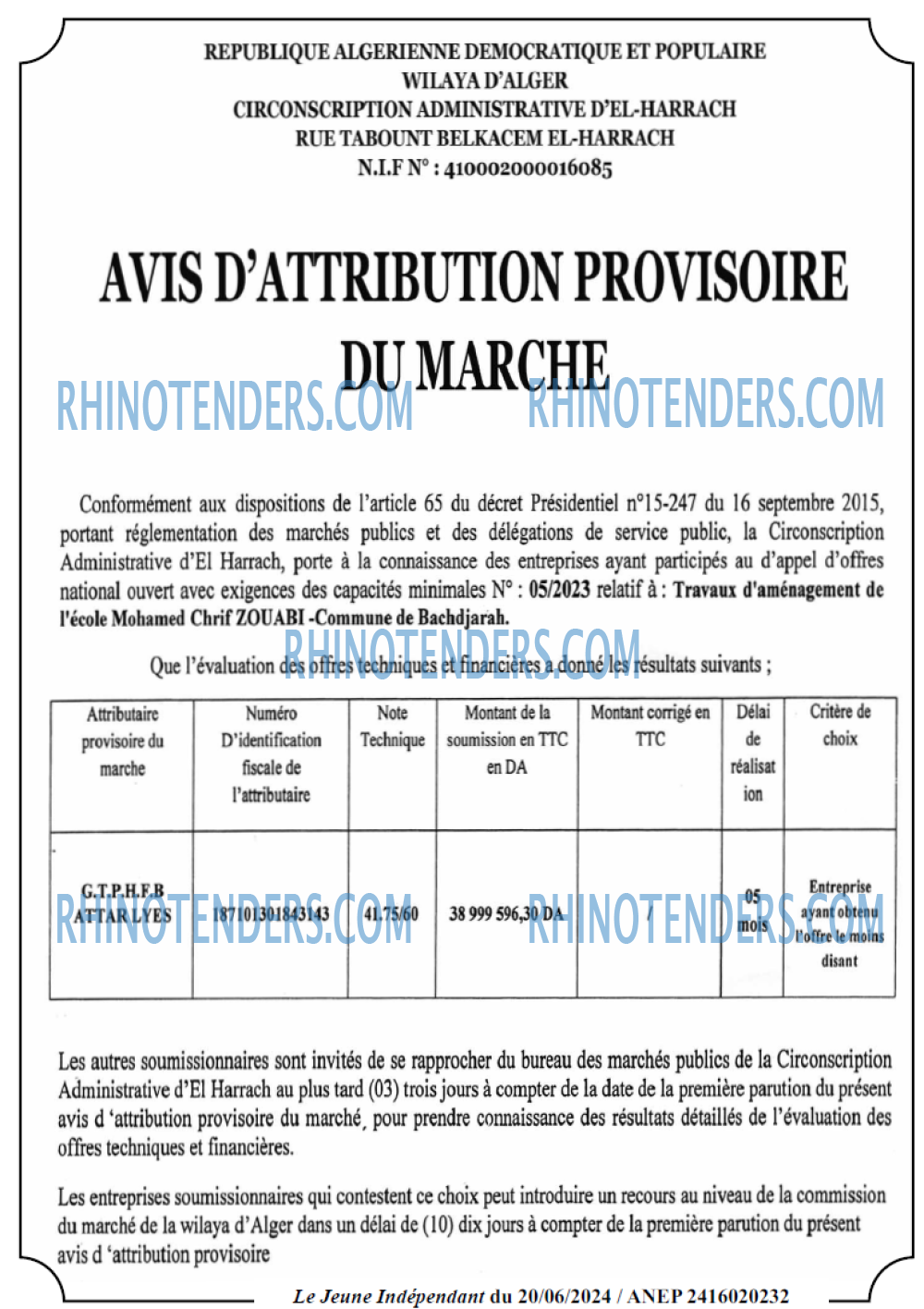 Jeune Independant