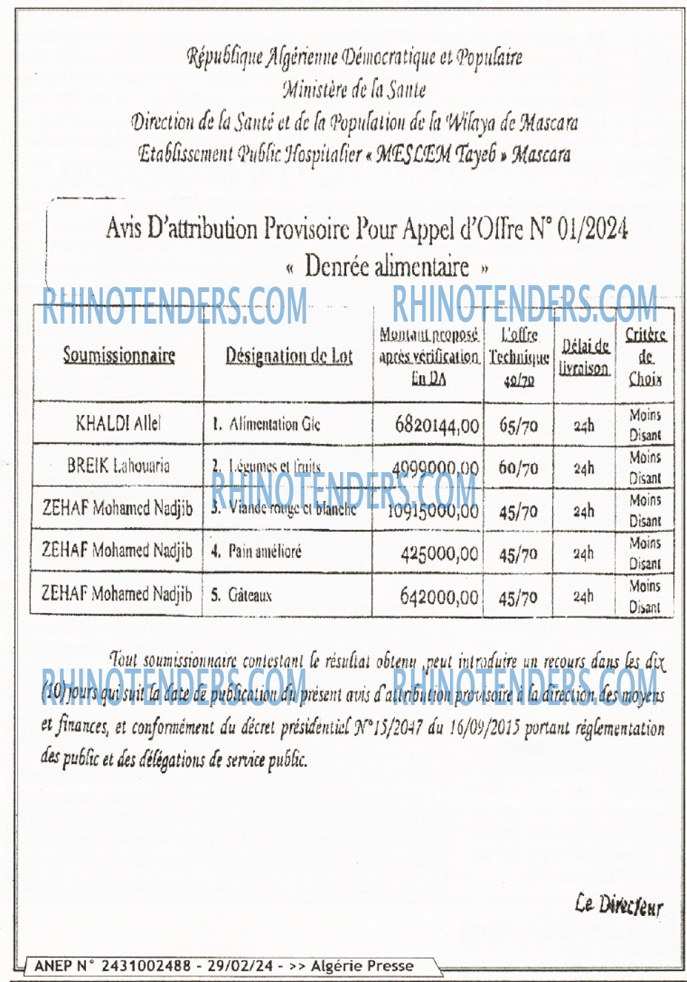 ALGERIE PRESSE