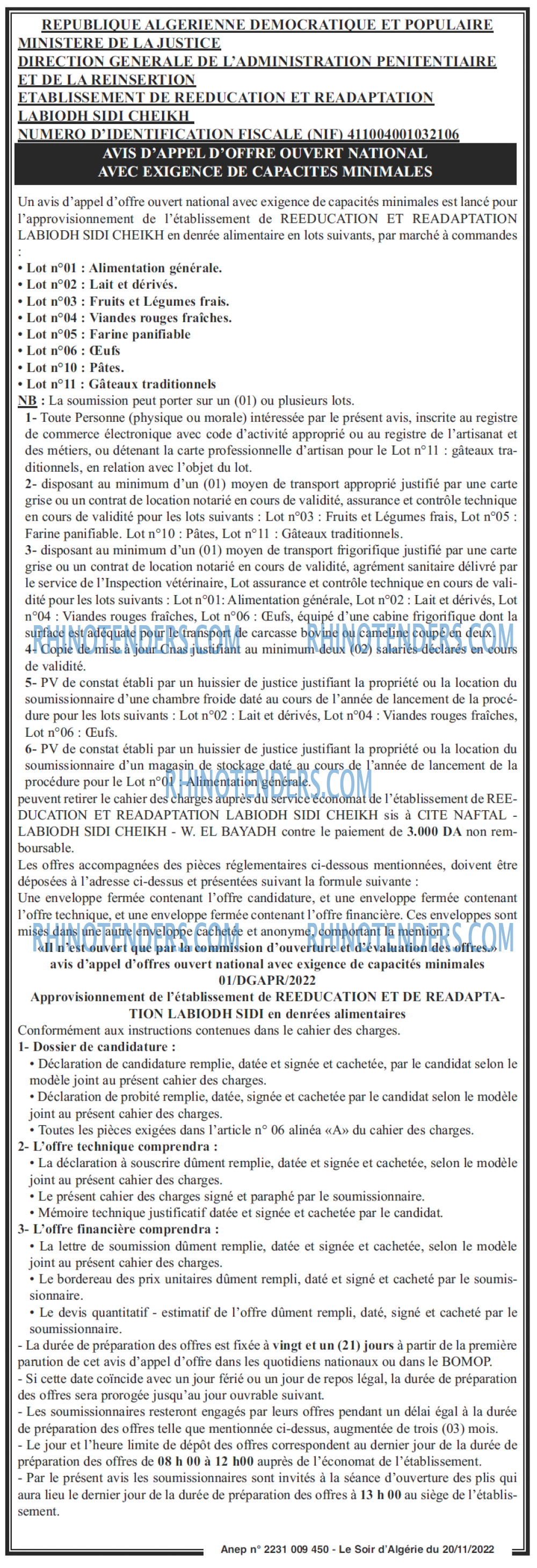 LE SOIR D'ALGERIE