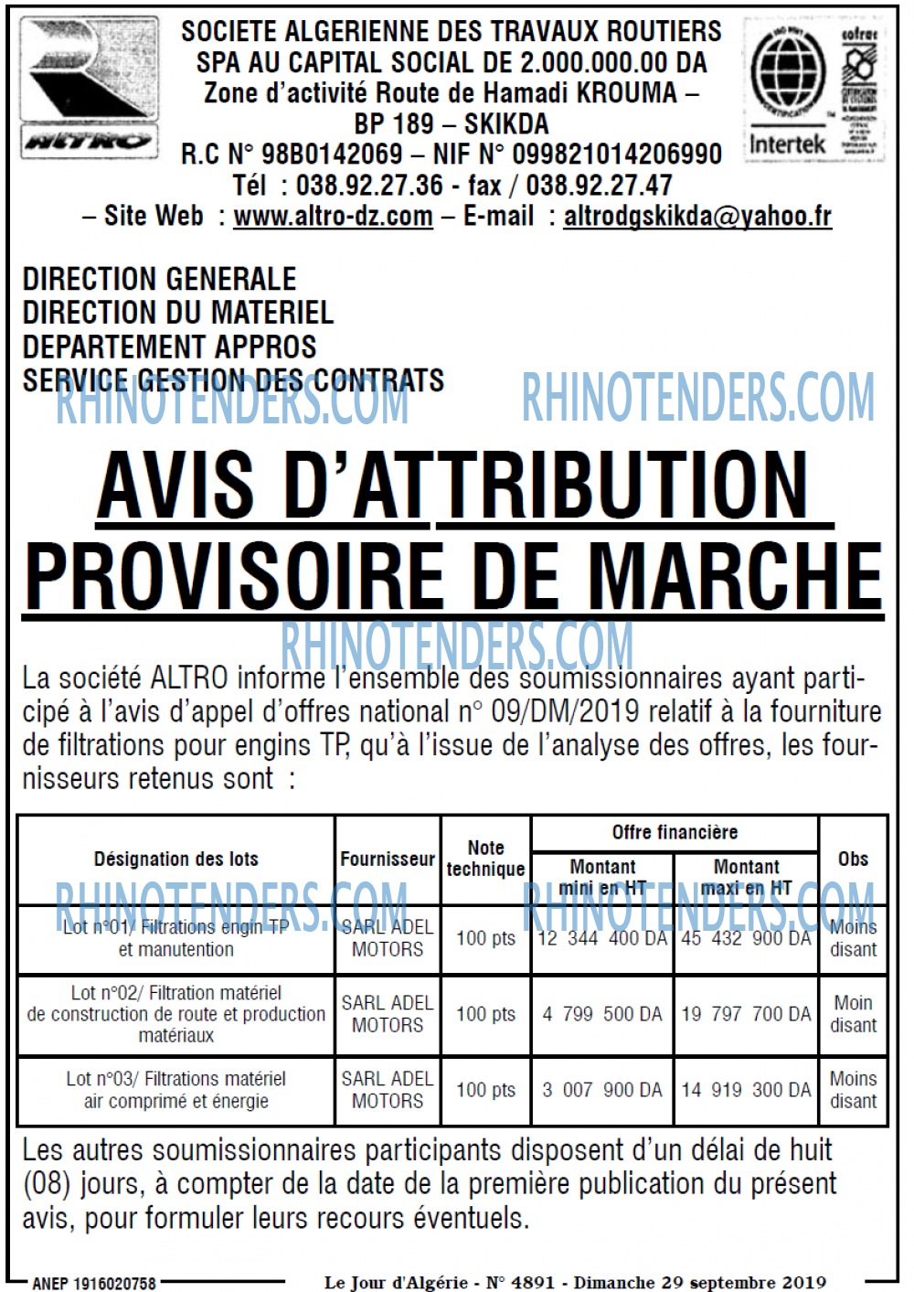 Le Jour d'Algérie