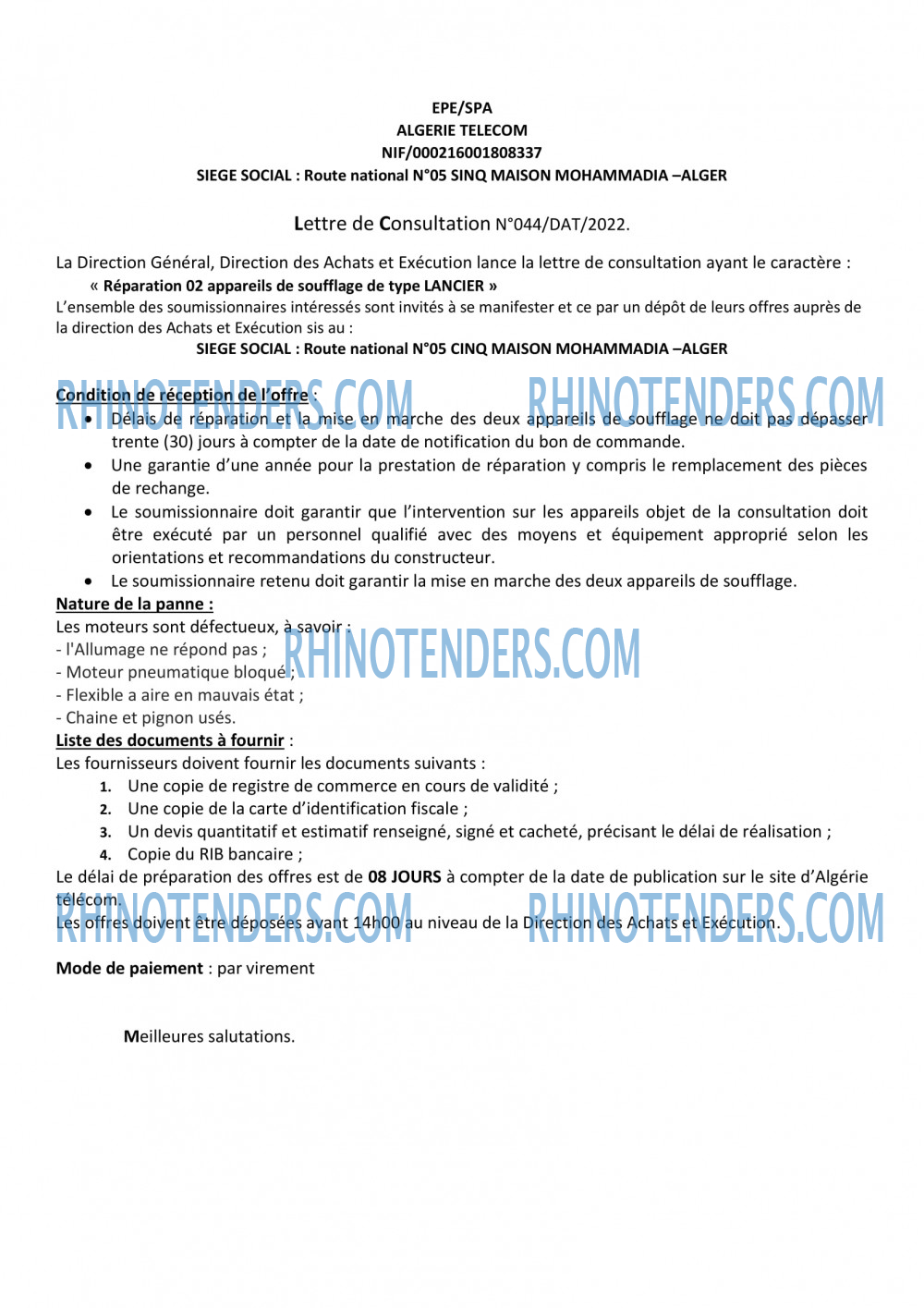 Rhinotenders