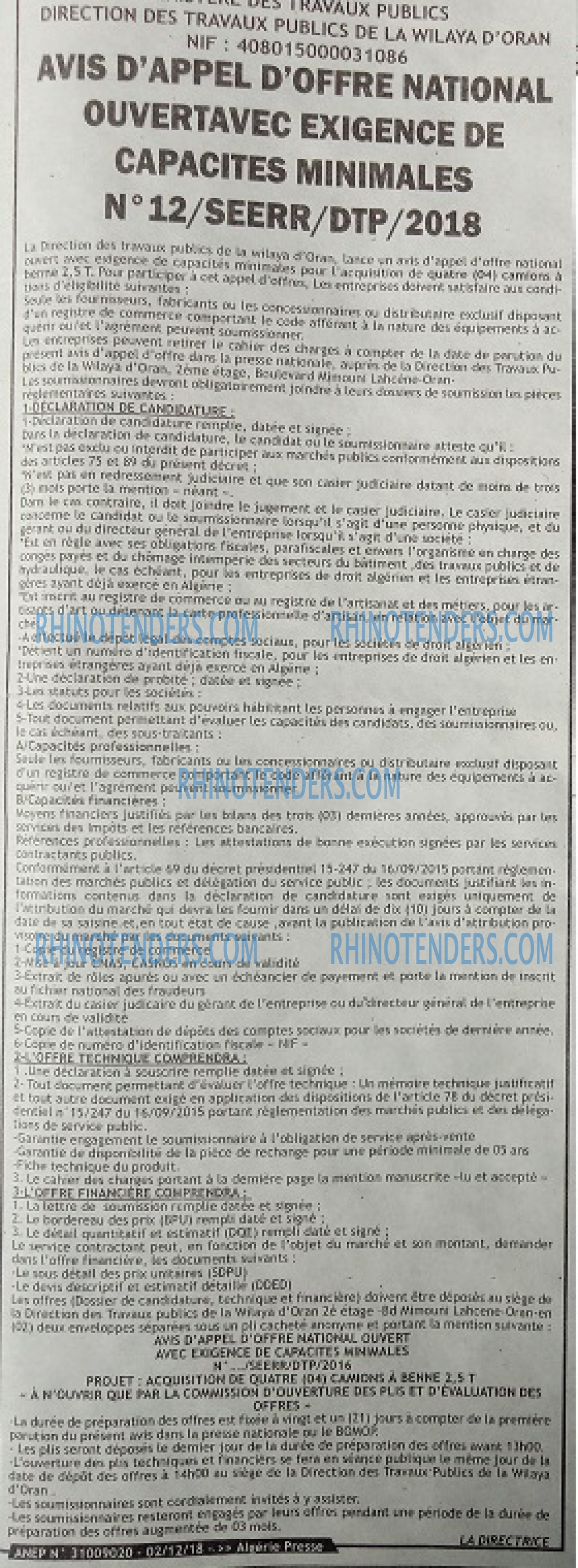 ALGERIE PRESSE