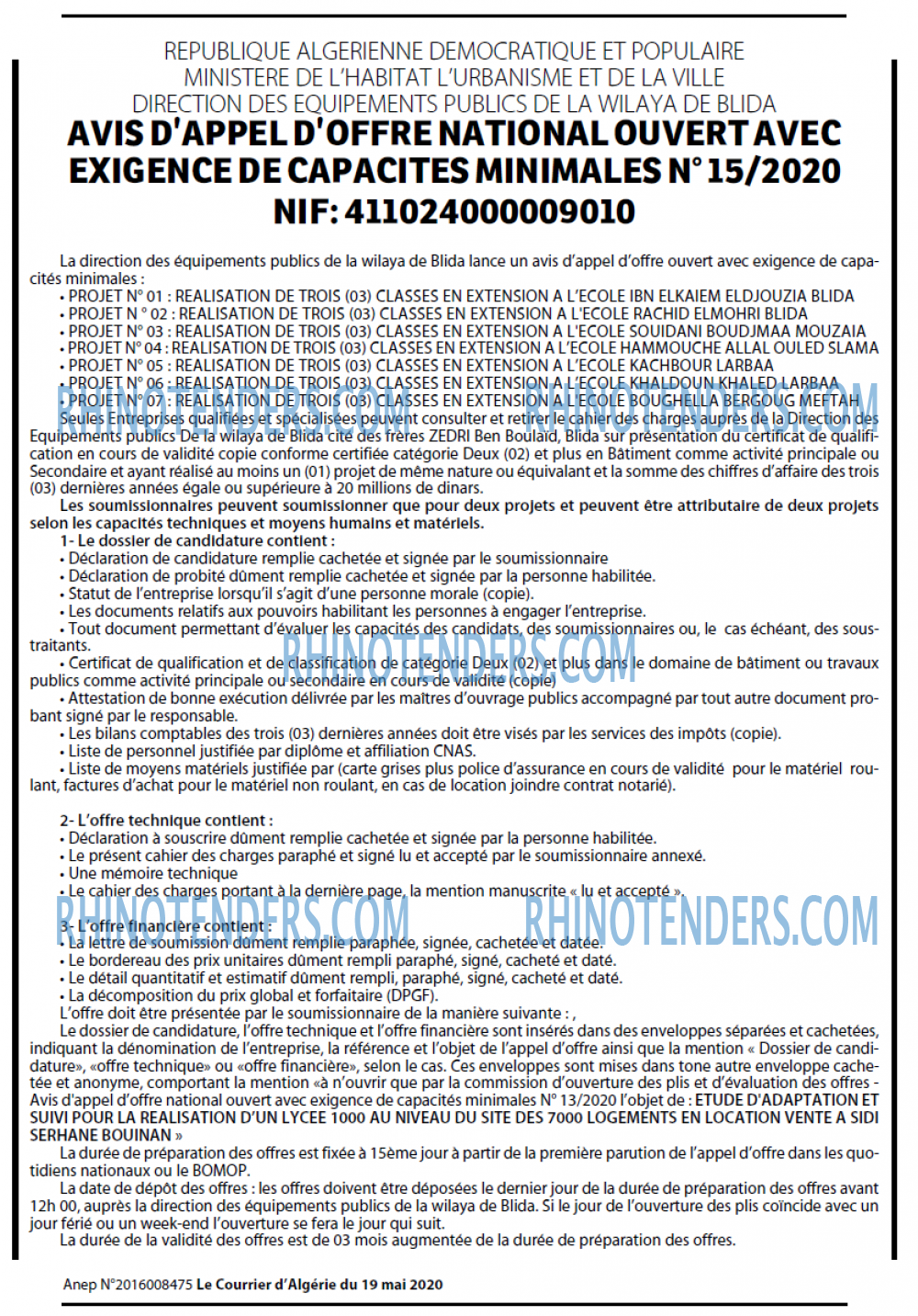 Le Courrier d'Algerie
