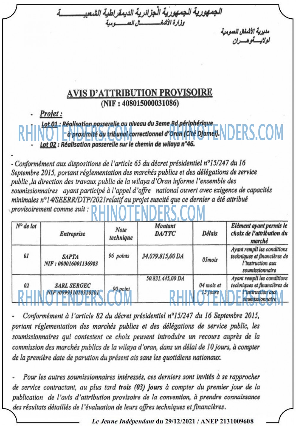 Jeune Independant