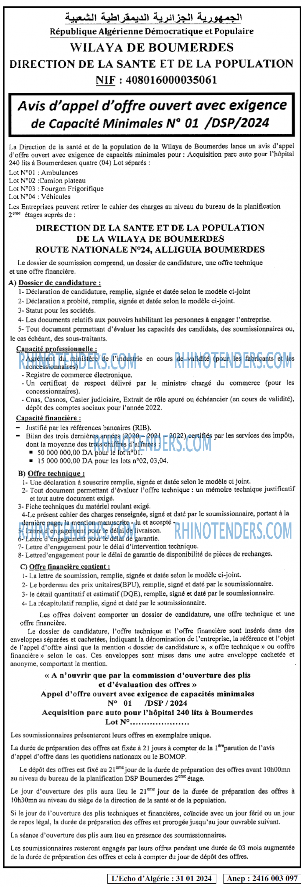 L'ECHO D'ALGERIE