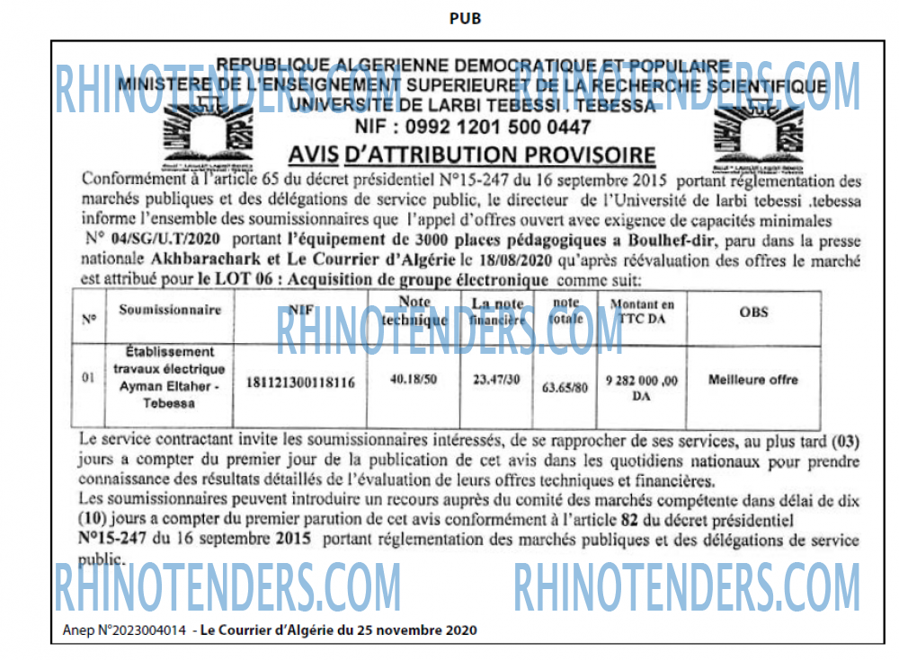 Le Courrier d'Algerie