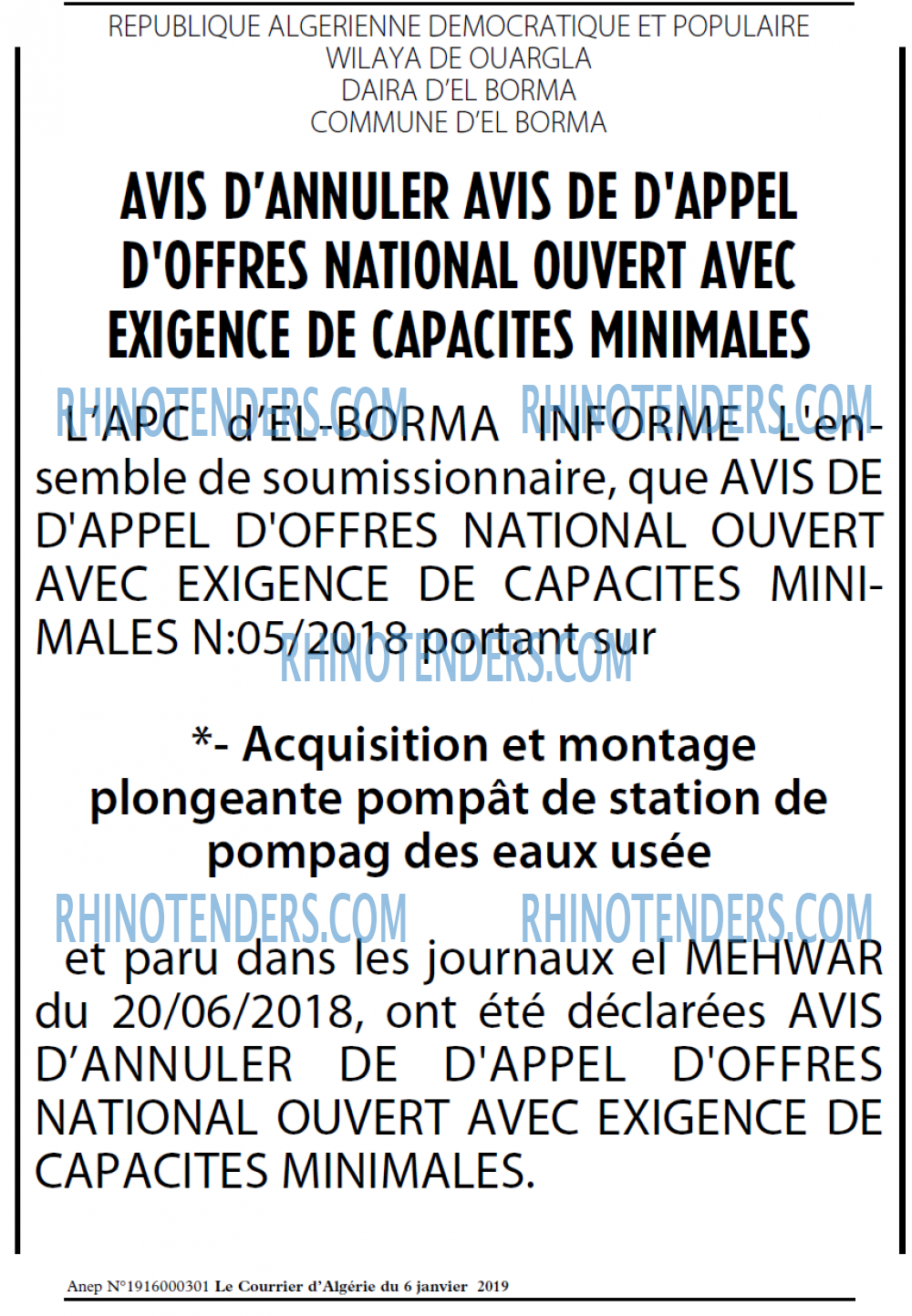 Le Courrier d'Algerie