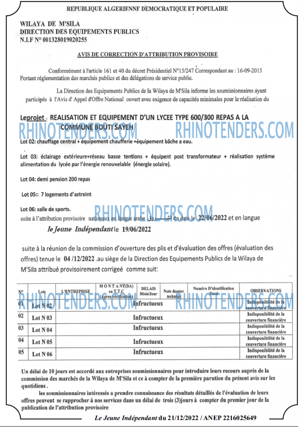 Jeune Independant
