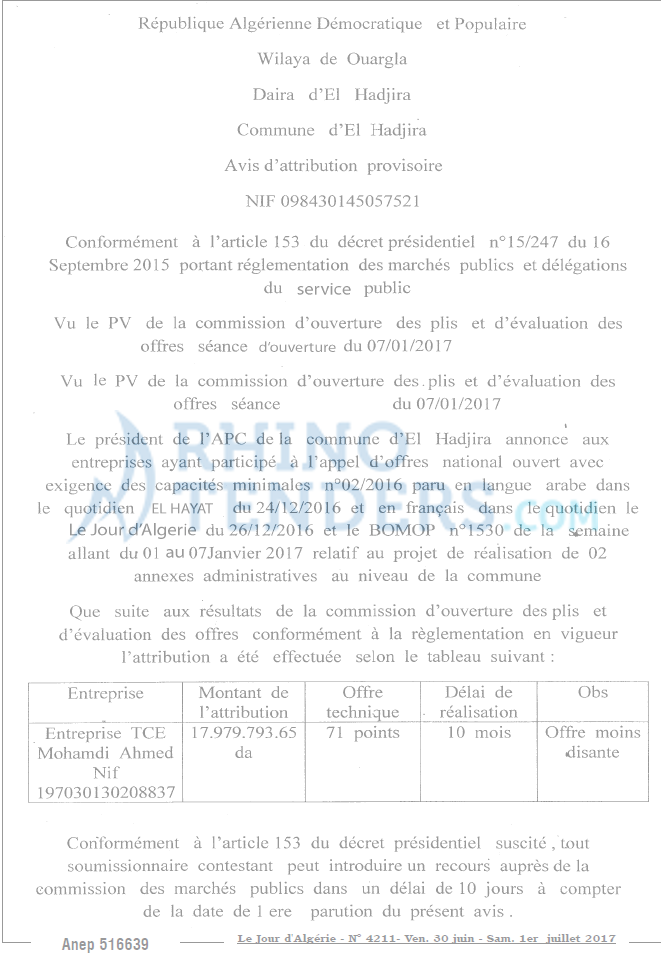 Le Jour d'Algérie
