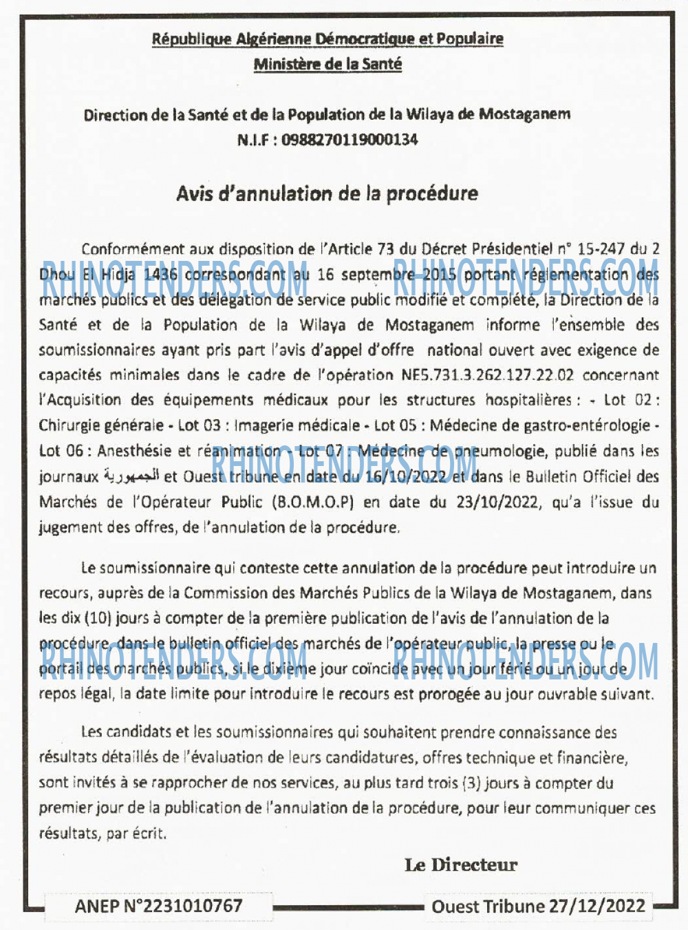 ouest TRIBUNE
