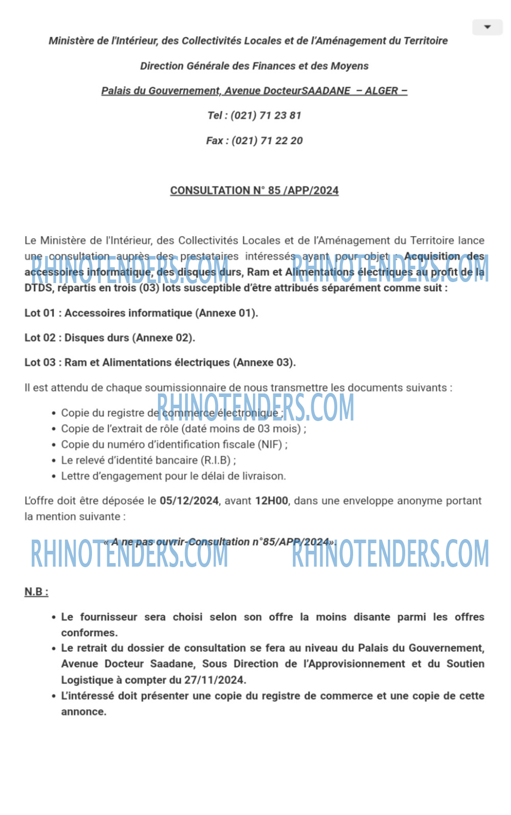Rhinotenders