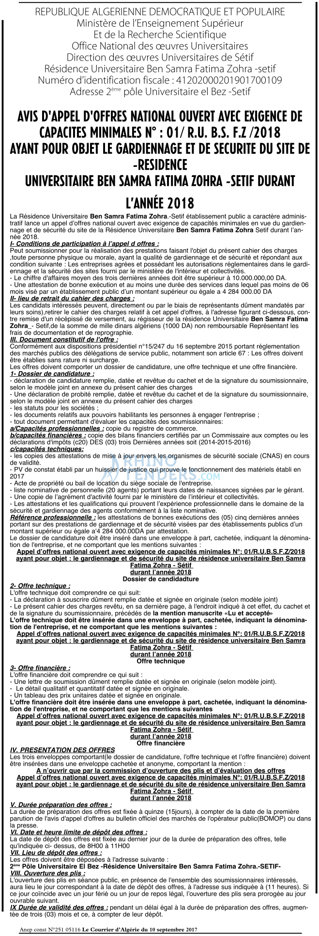 Le Courrier d'Algerie