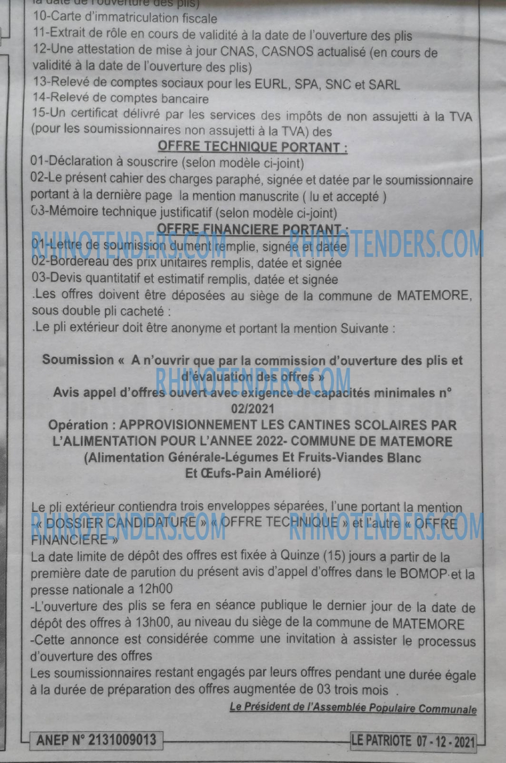 LE PATRIOTE