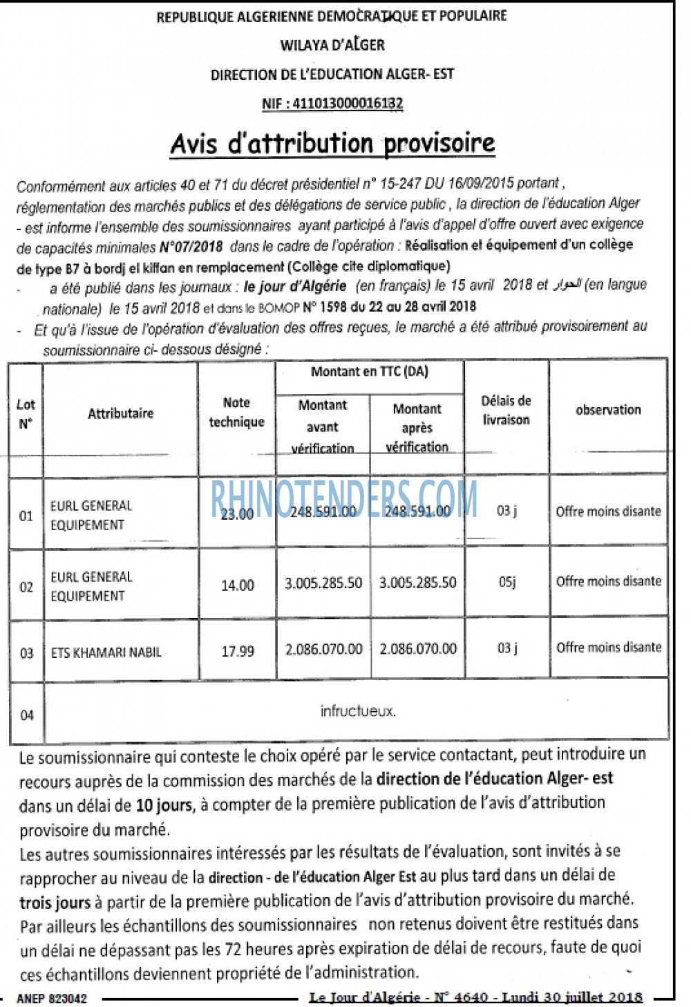 Le Jour d'Algérie