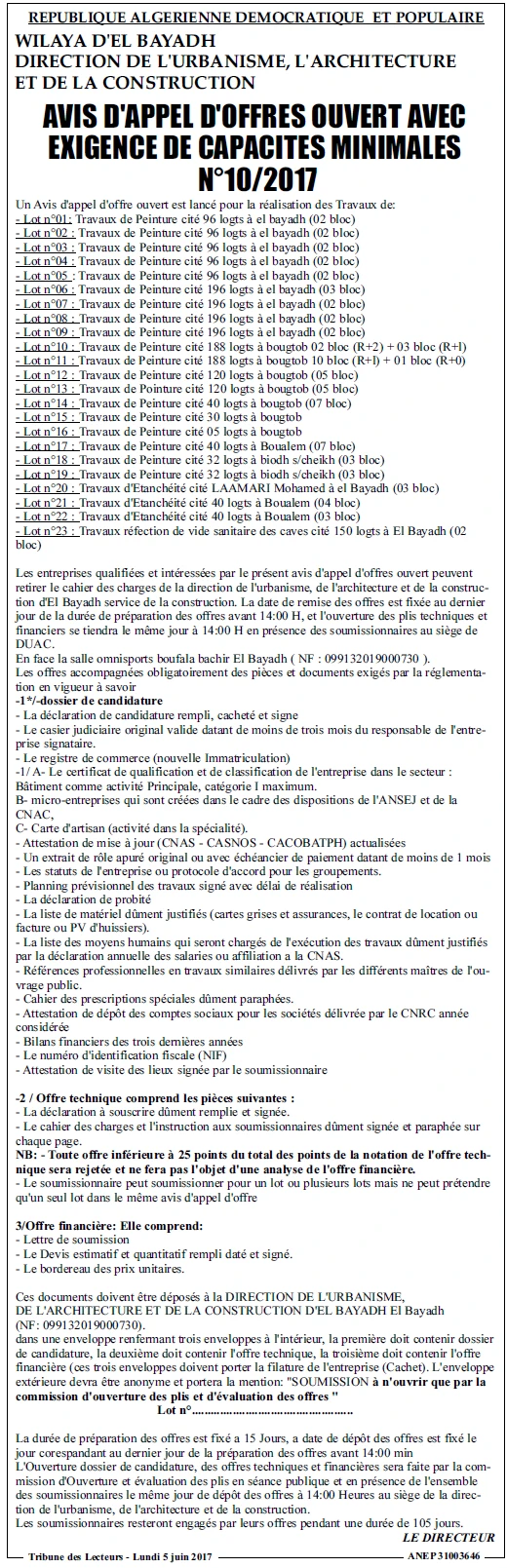 TRIBUNE DES LECTEURS