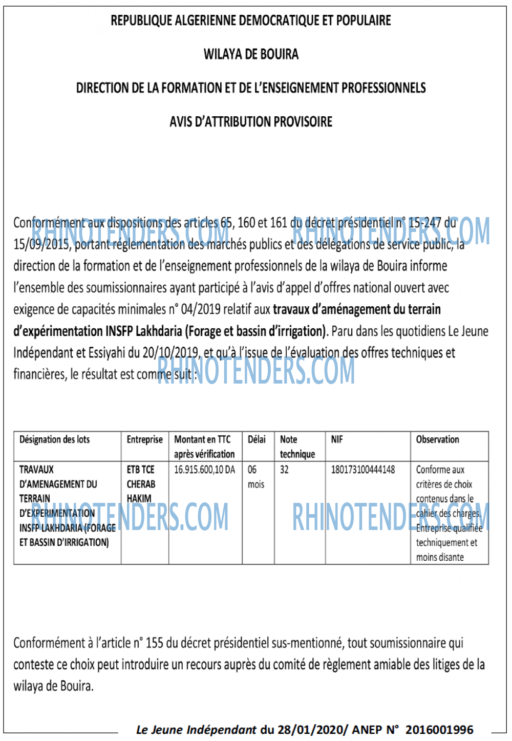 Jeune Independant