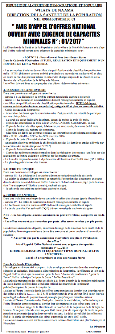 TRIBUNE DES LECTEURS