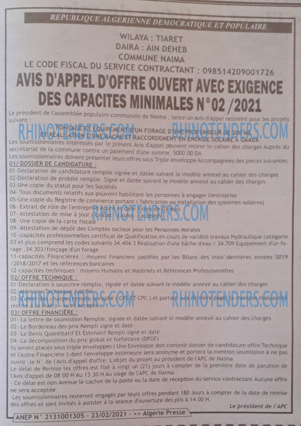 ALGERIE PRESSE