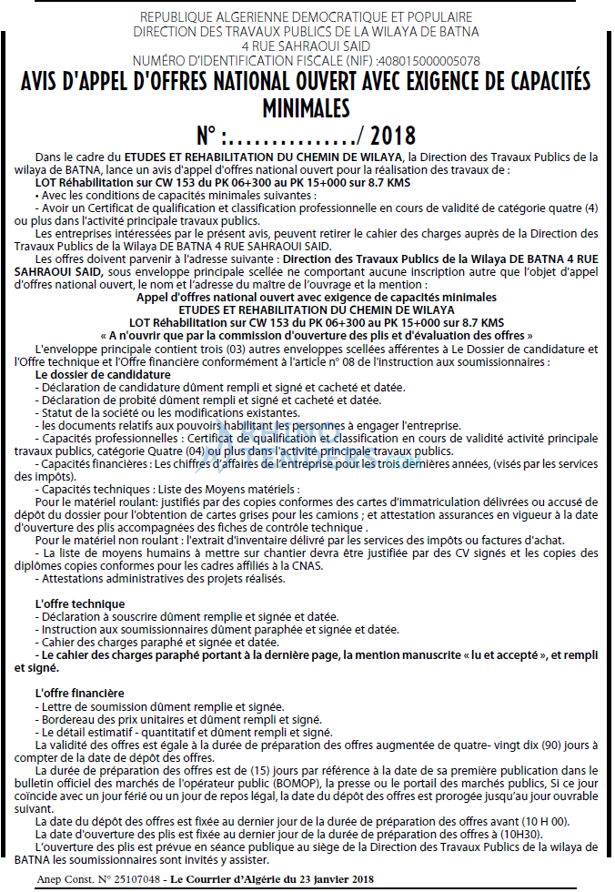 Le Courrier d'Algerie