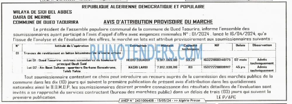 ALGERIE PRESSE