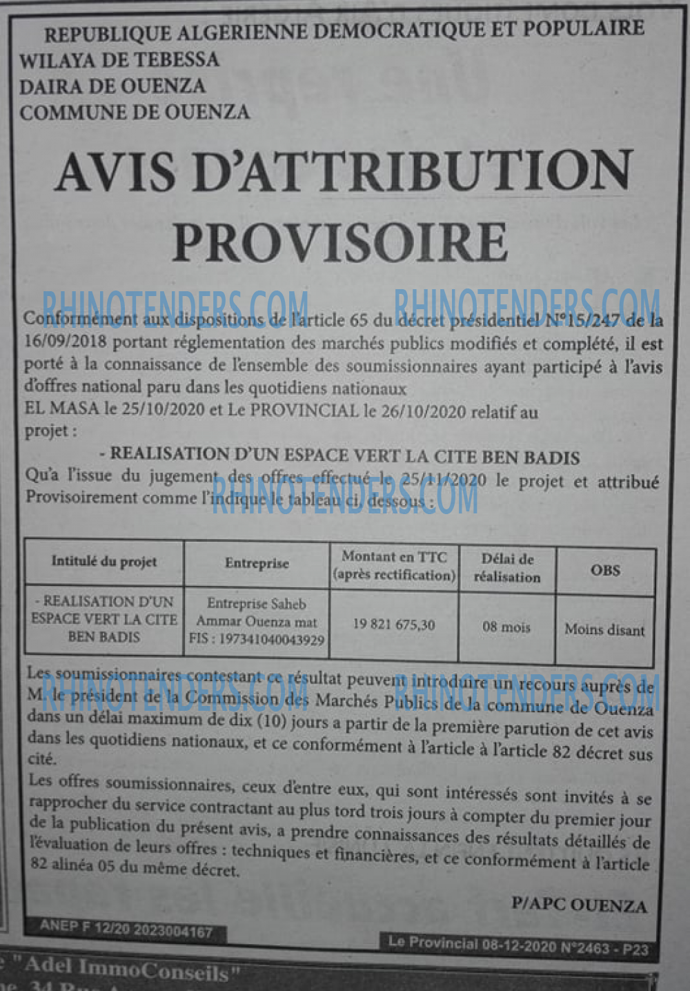 LE PROVINCIAL