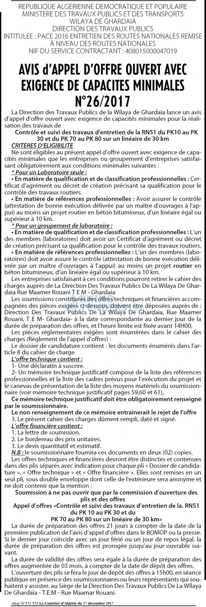 Le Courrier d'Algerie
