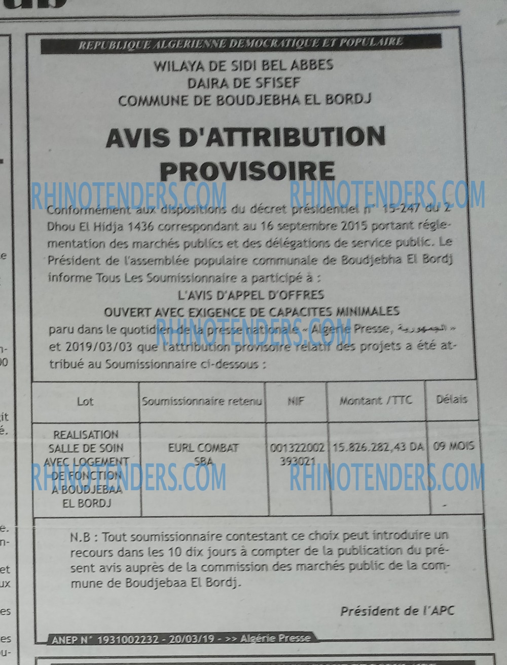 ALGERIE PRESSE