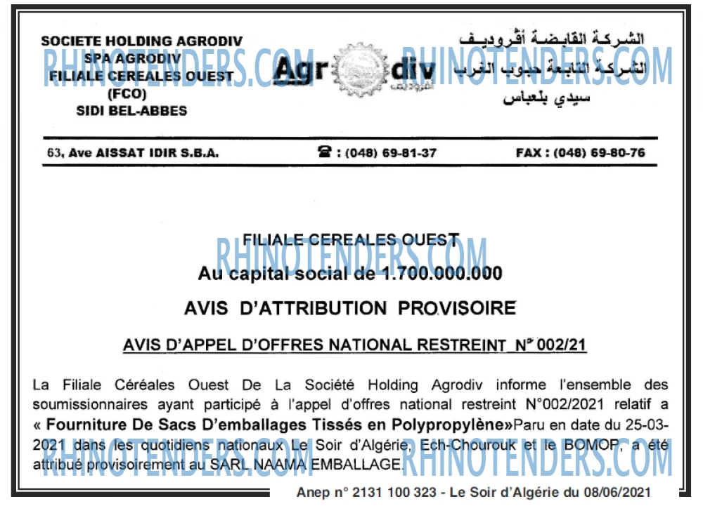 LE SOIR D'ALGERIE