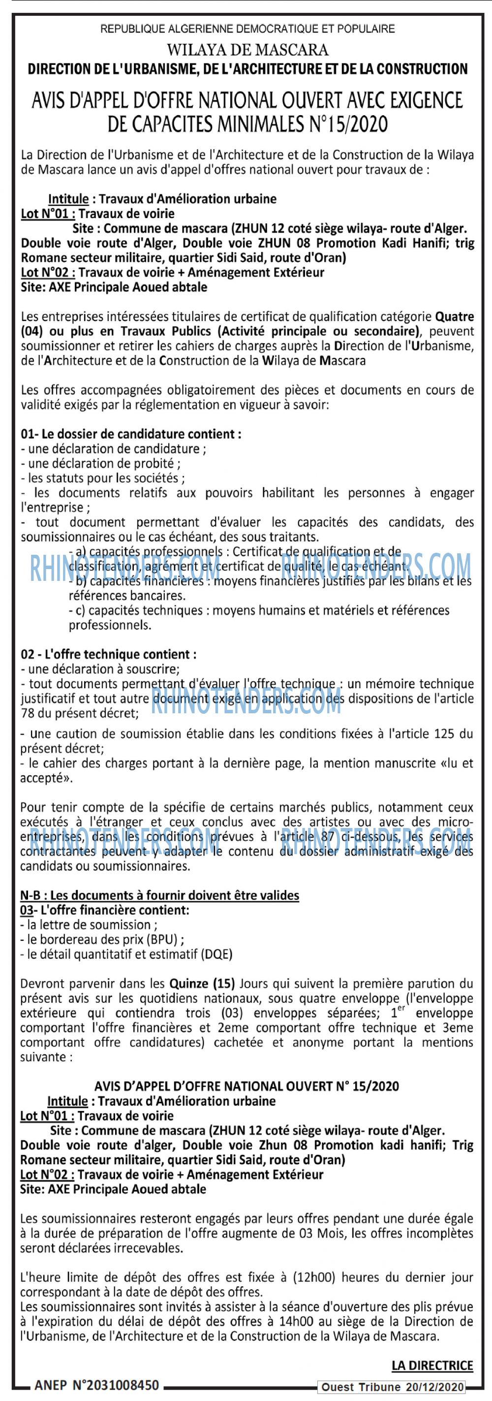 ouest TRIBUNE