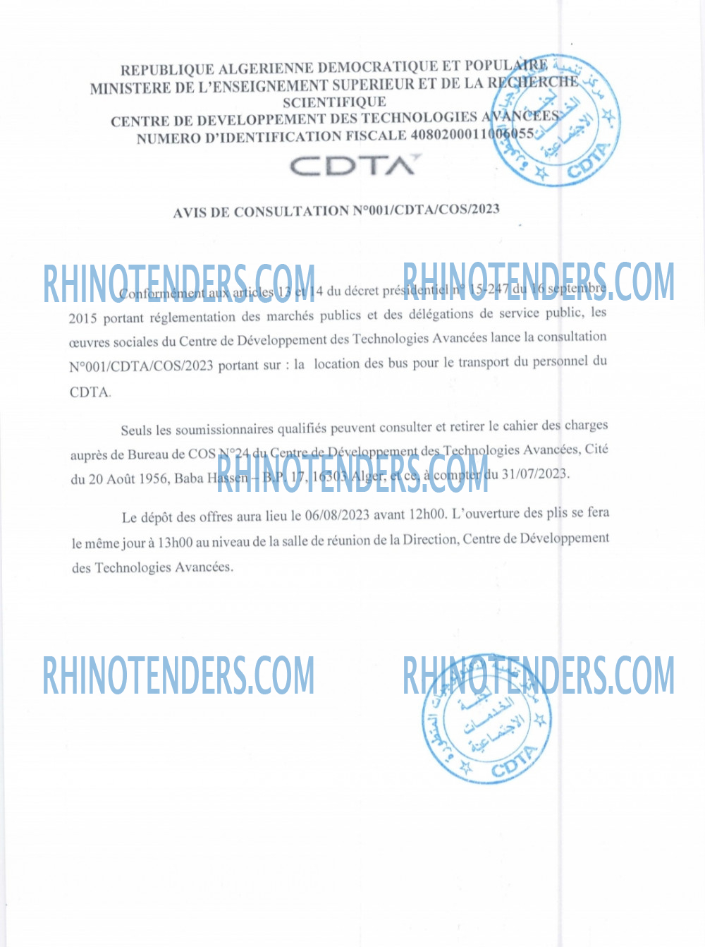 Rhinotenders