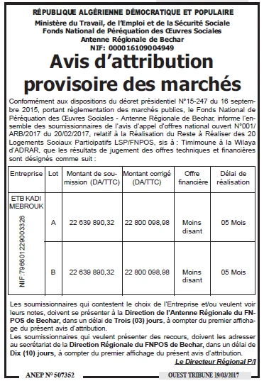 ouest TRIBUNE