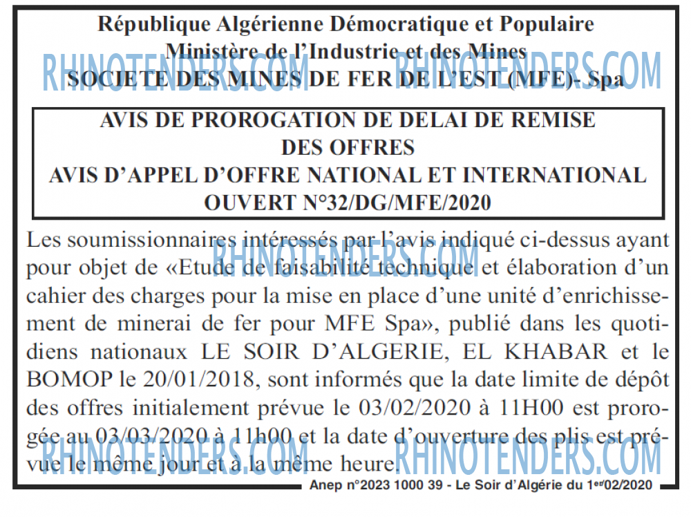 LE SOIR D'ALGERIE