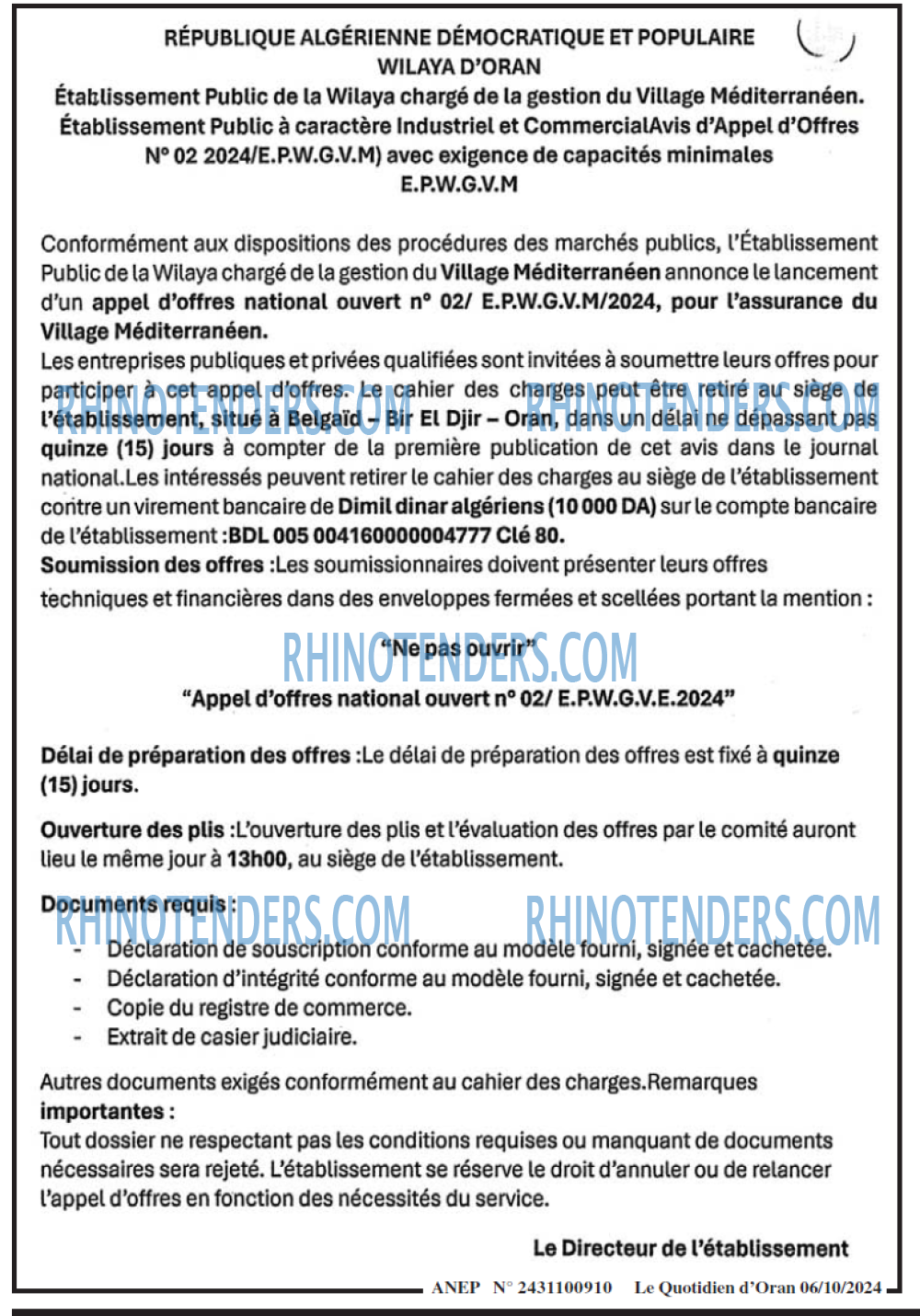 Le Quotidien d'Oran