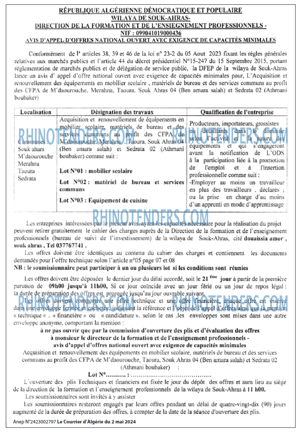 Le Courrier d'Algerie