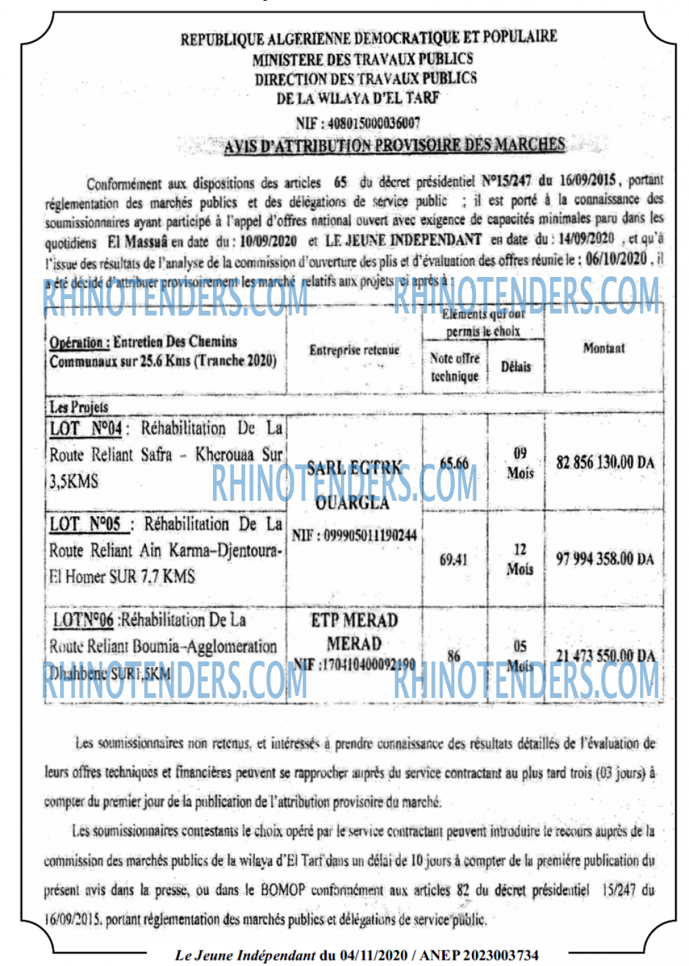Jeune Independant