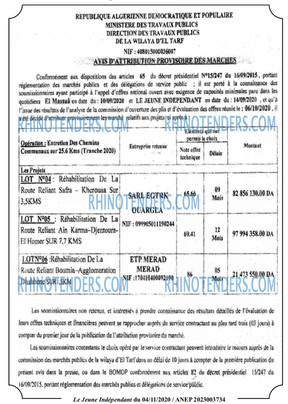 Jeune Independant