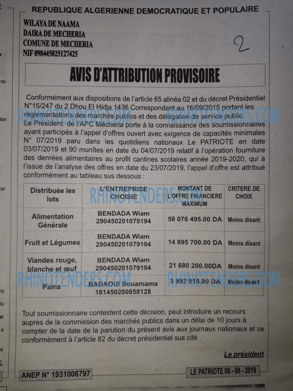 LE PATRIOTE